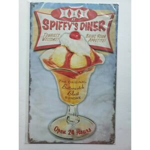 Eat at Spiffy's Diner 16 x10 Ohio Wholesale Inc.Rustic Retro Metal Signs 27933
